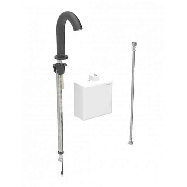 Geberit Piave - Elektronický umyvadlový ventil, bateriové napájení, easy to clean, matná černá 116.163.14.1