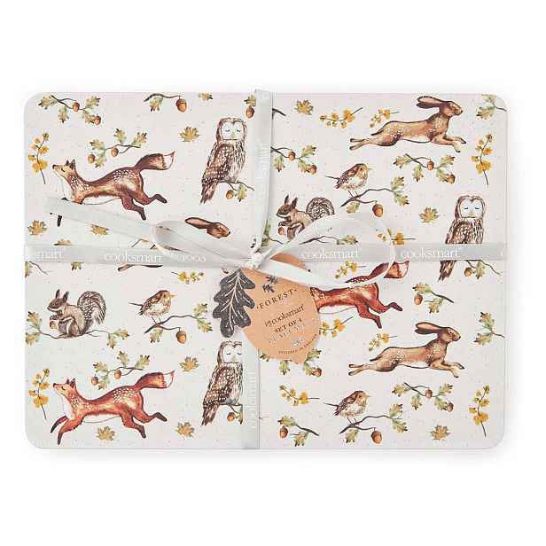 Korková prostírání v sadě 4 ks 21x29 cm Forest Fable – Cooksmart ®