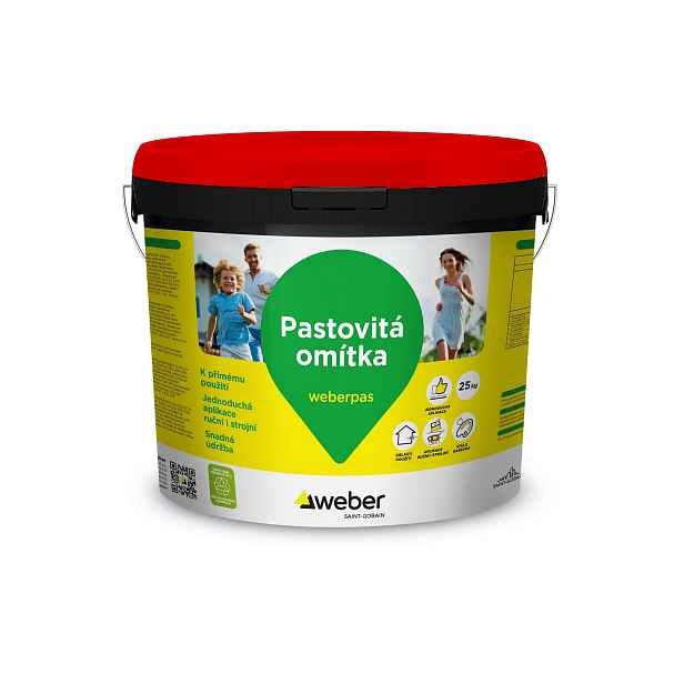 Omítka silikátová weberpas extraClean active zrnitá 2 mm ZE8C 25 kg