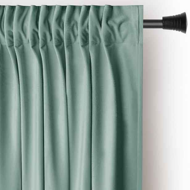 Světle zelený sametový dimout závěs 140x270 cm Pleat – Restilo