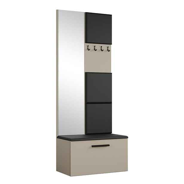 MASSENO MODERNÍ PŘEDSÍŇOVÁ SESTAVA MODULO, 80,6/204/40 cm, kašmírová