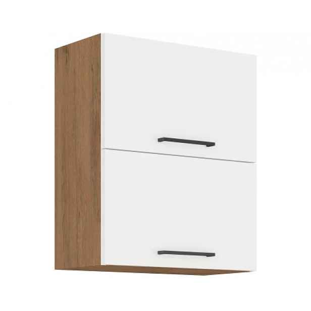 Horní kuchyňská skříňka Vigo, dub lancelot/bílý lesk, šířka 60 cm