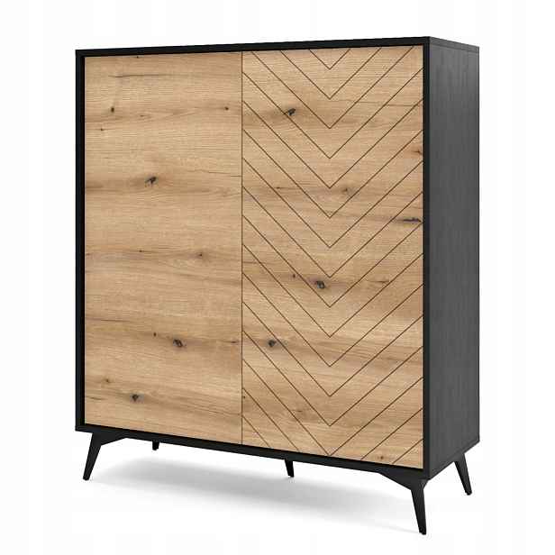 Komodee Komoda Jasper KD104 Dub Evoke Černá