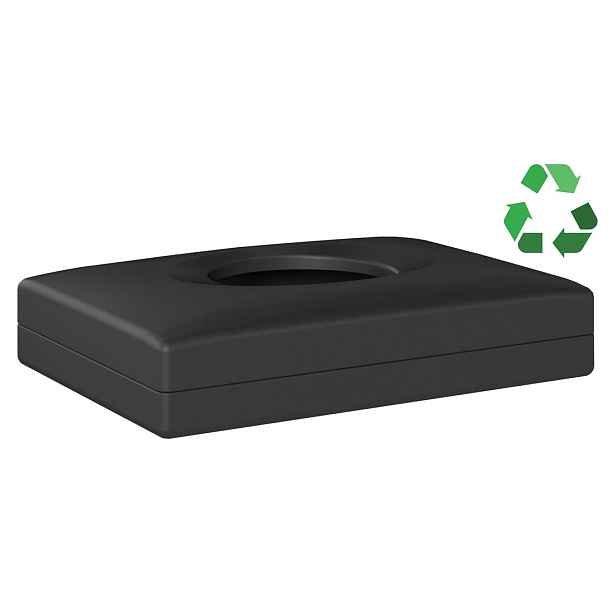 MARPLAST ECOLORED zásobník hygienických sáčků, 13,5x9,5x3,2cm, ABS, Soft Touch, černá mat