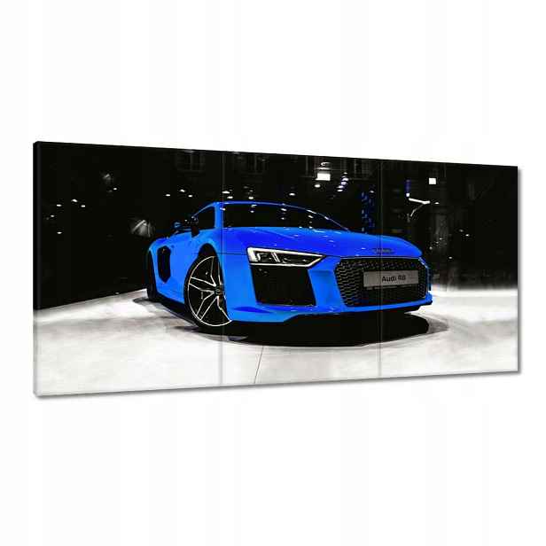 Obrazy 120x60 Modré Audi Audica R8