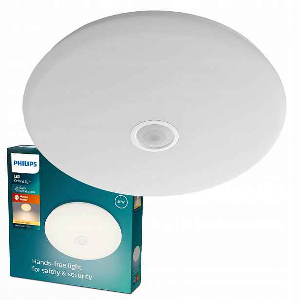 Stropní Svítidlo Led Stropní Svítidlo Na omítku 16W 2700K 32cm Pohybový senzor Philips