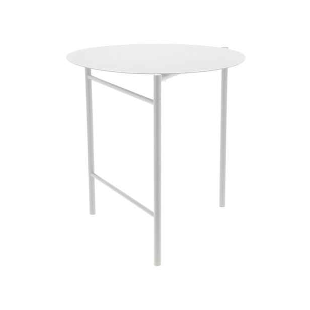 Bílý kovový kulatý jídelní stůl ø 70 cm Disc – Zone