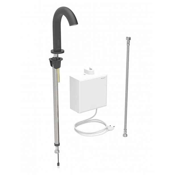 Geberit Piave - Elektronický umyvadlový ventil, síťové napájení, easy to clean, matná černá 116.161.14.1