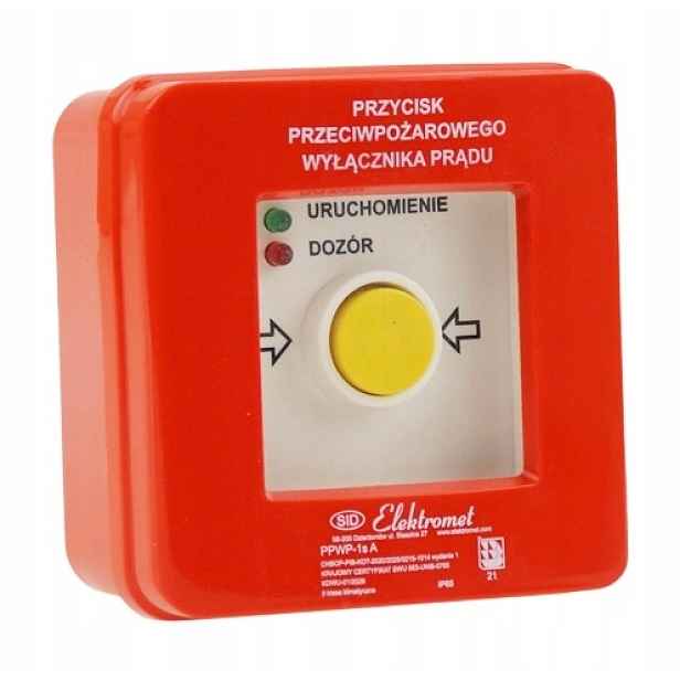 Protipožární tlačítko Vypínače Proudu 2 Tóry Nc-no Diody 230V, 24V DC