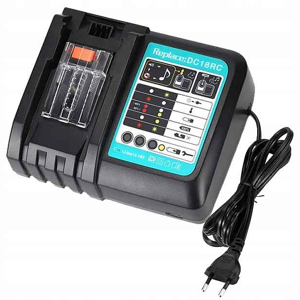 Rychlonabíječka DC18RC kompatibilní s akumulátorem Makita 14,4 V a 18 V