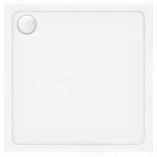 Sprchová Vanička 90x90 cm Čtvercová Bílá Akrylová Rea Savoy White Nízká 6 cm