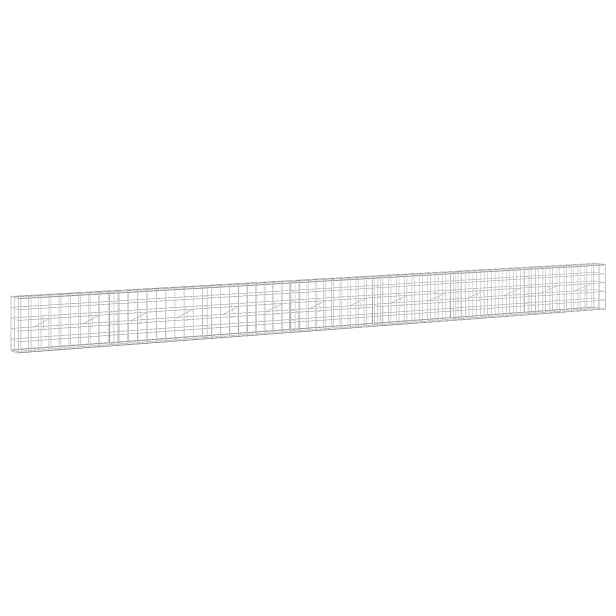vidaXL Gabion s drátem 3,5 mm a síťkou 10x10 cm 700x20x50 cm