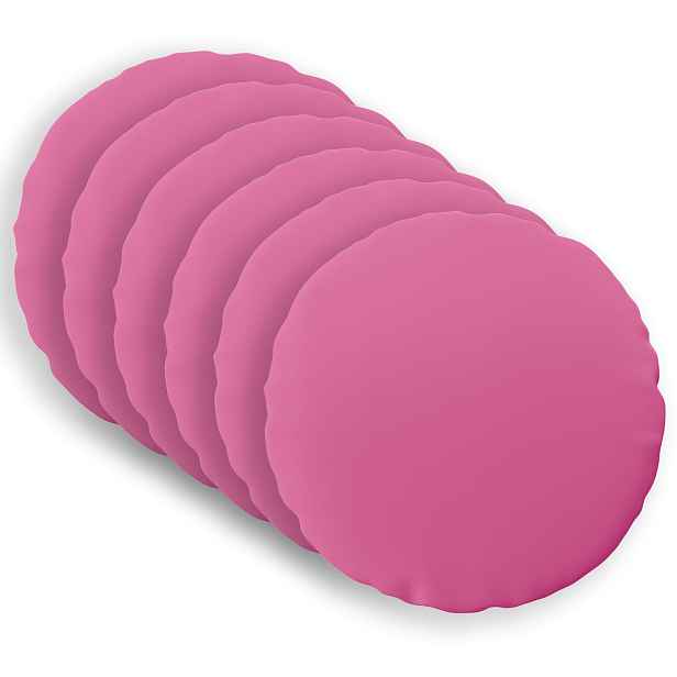 vidaXL Polštář 6 ks HEERLEN Růžová Ø 60 cm Polyester
