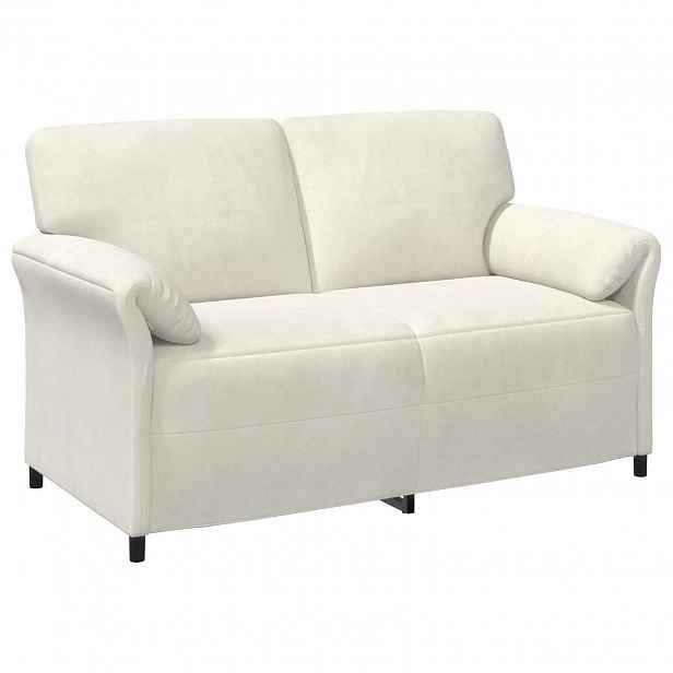 vidaXL Sofa pro dvě osoby Krémová 158 x 83 x 95 cm Samet