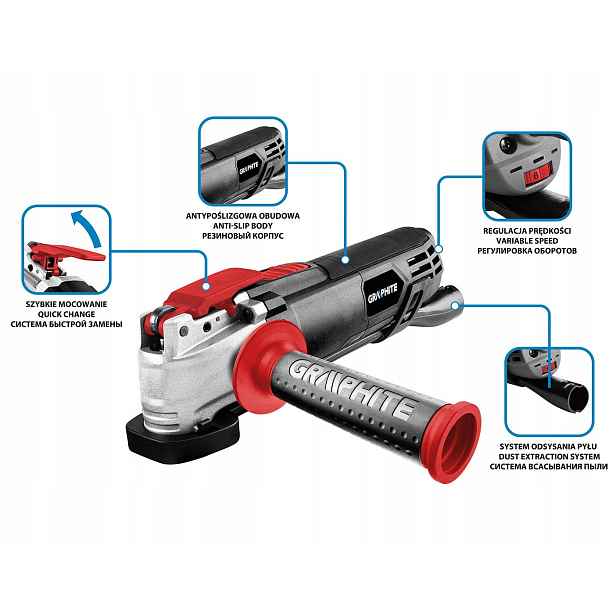 Multifunkční zařízení 500W, 8000-16000 ot./min, kufr