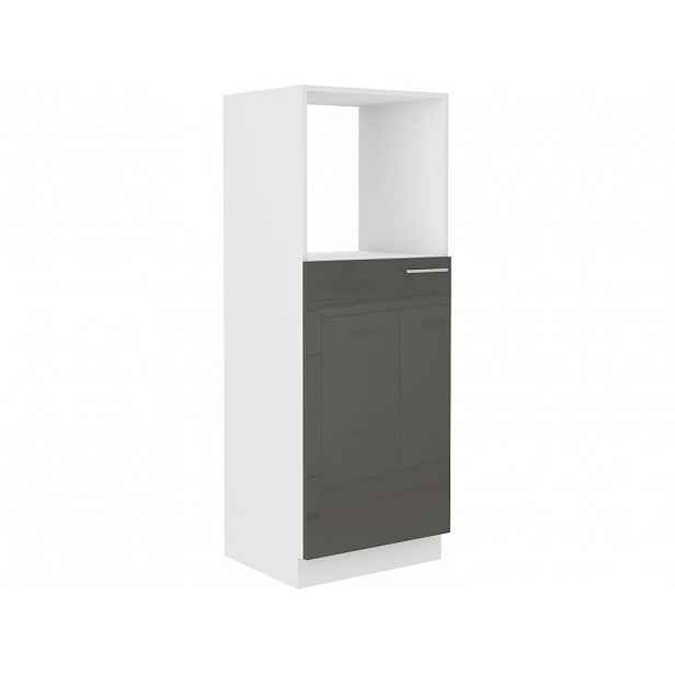 Skříň na vestavnou troubu LAJLA - šířka 60 cm, šedá / bílá