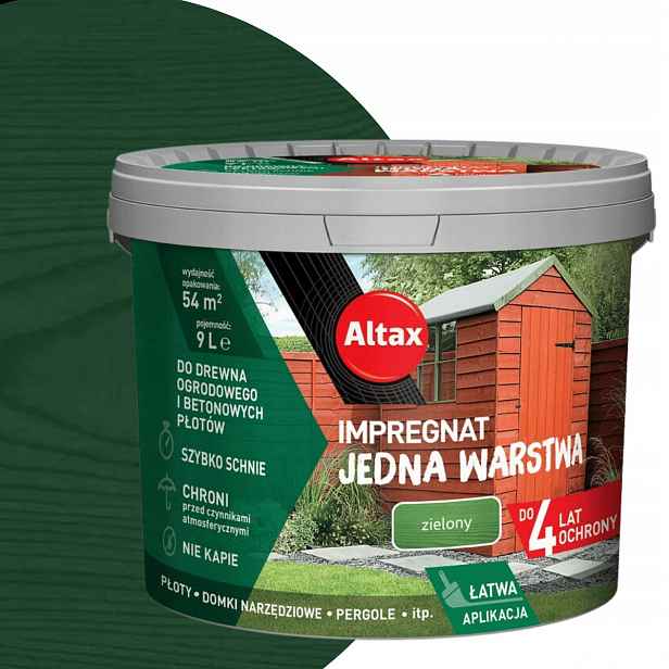 Altax Impregnát Jedna vrstva 9L Zelený