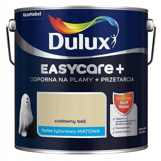 Dulux Barva Latexová Barva Easycare+ 2,5L Nádherná Béžová