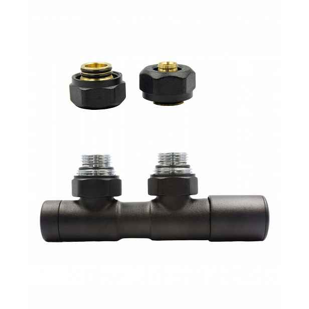 Ventil reg 50 mm Twins černý matný pravý Pex