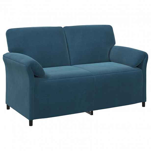 vidaXL Sofa pro dvě osoby Modrá 158 x 83 x 95 cm Samet