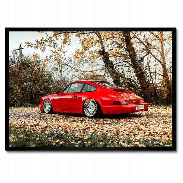 Plakáty v rámu 70x50 Červené Porsche Auto