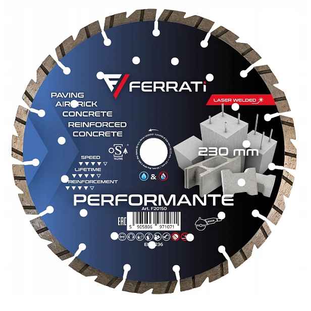 Ferrati Performante Diamantový Kotouč 230 x 22,23 mm Vyztužený Beton