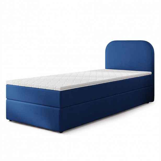 MASSENO AMERICKÁ POSTEL CERIA 80x200 cm, s matrací a úložným prostorem, KRONOS 09, Blau