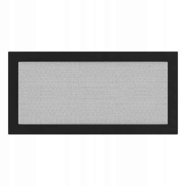 Ventilační Mřížka Krbová Kratki Černá 22x45 cm se síťkou Výstupní kapsa