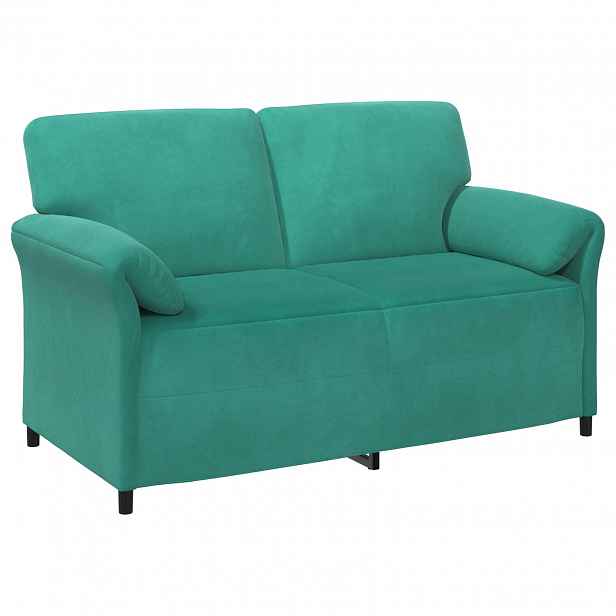 vidaXL Sofa pro dvě osoby Tyrkysová 158 x 83 x 95 cm Samet