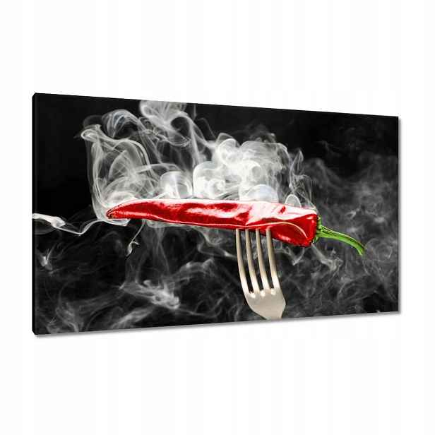 Obrazy 120x70 Červená paprika Dým