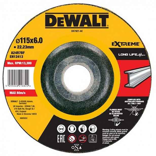 DeWALT - Brusný kotouč na kov 115x22,2 mm DX7921-AE