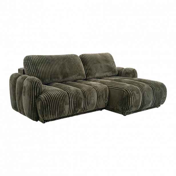 Fedve ROHOVÁ SOFA CAMILO s funkcí spaní, Zelená