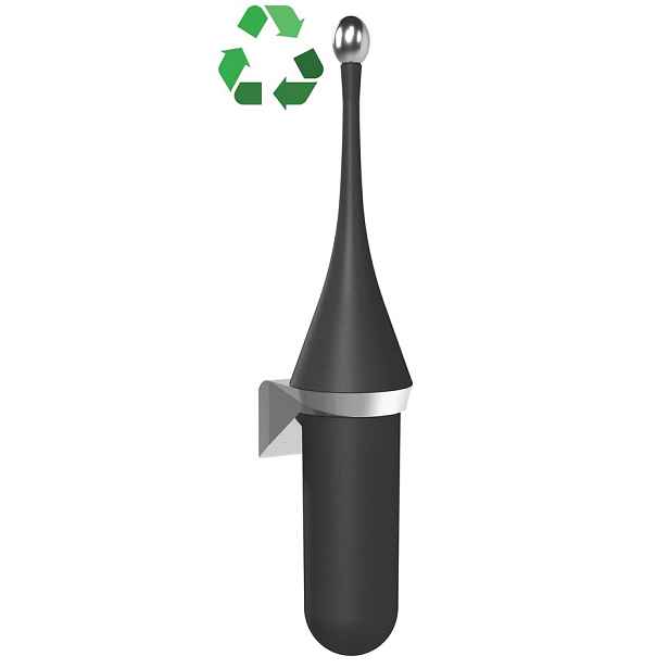 MARPLAST ECOLORED WC štětka závěsná, ABS, Soft Touch, černá mat