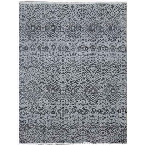 Ručně vázaný kusový koberec Diamond DC-EKT L silver/black, 140x200, šedá, chodba / předsíň, Diamond Carpets India