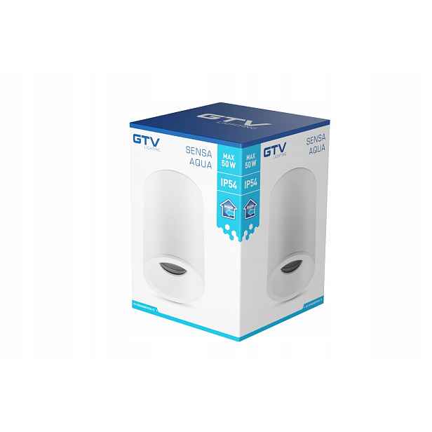 Stropní svítidlo Sensa Aqua, MR16, max50W, IP54, alum, 85x115, kulaté, bílé