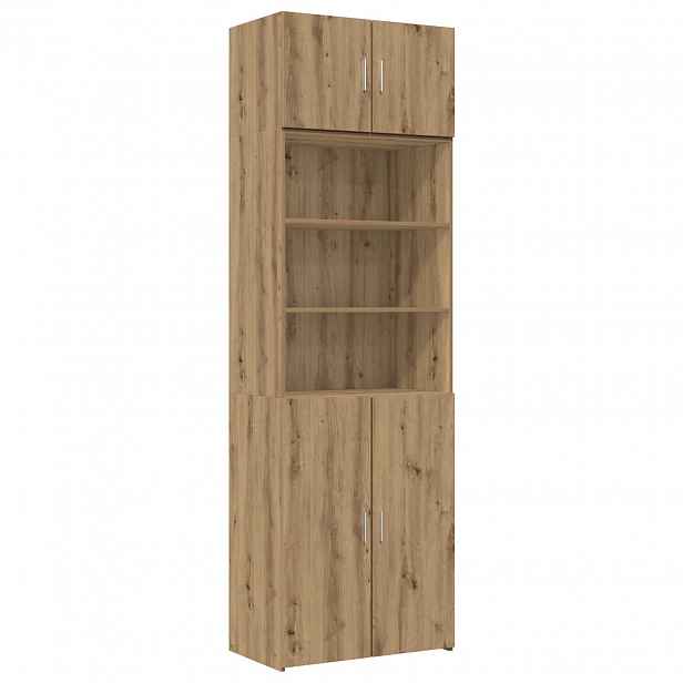 vidaXL Úložná skříň se policemi Dub artisan 70 x 42,5 x 225 cm