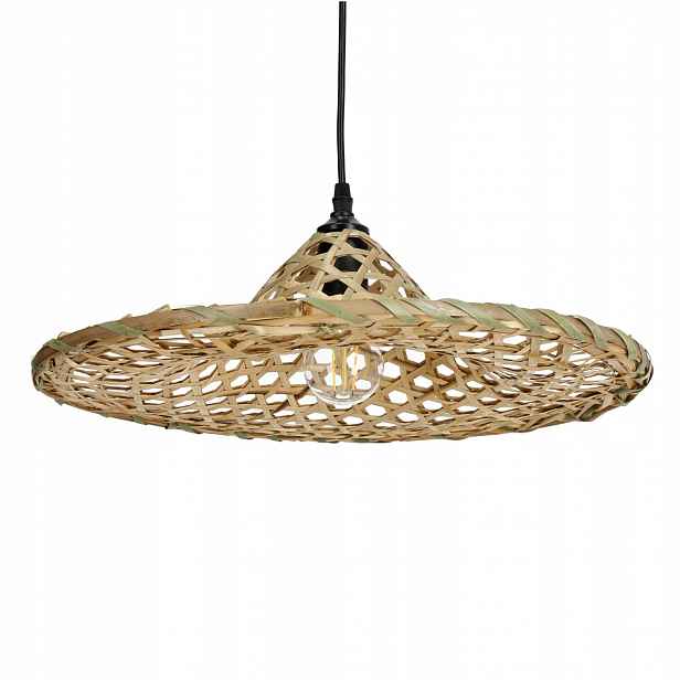 Závěsná lampa Boho Stropní bambusová lampa přírodní velká 40 cm E27
