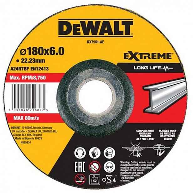 DeWALT - Brusný kotouč na kov 180x22,2 mm DX7961-AE