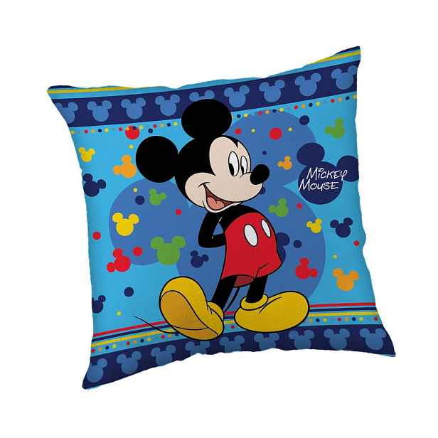 Fleecový dětský polštářek 40x40 cm Mickey "Blue" – Jerry Fabrics