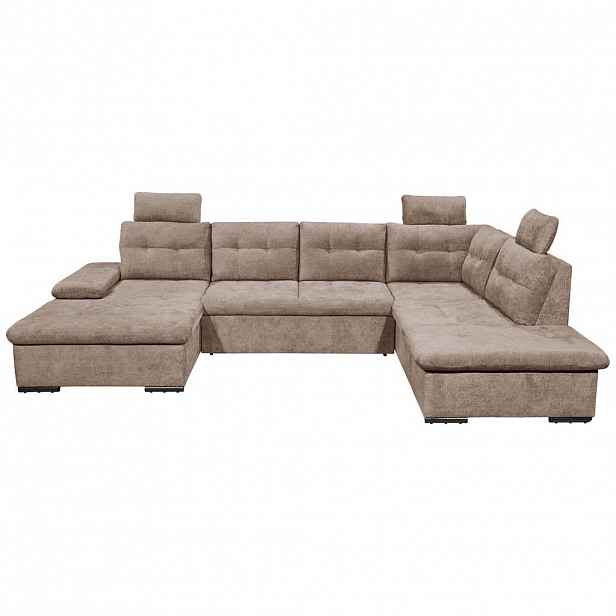 Livetastic SEDACÍ SOUPRAVA, textil, šedohnědá