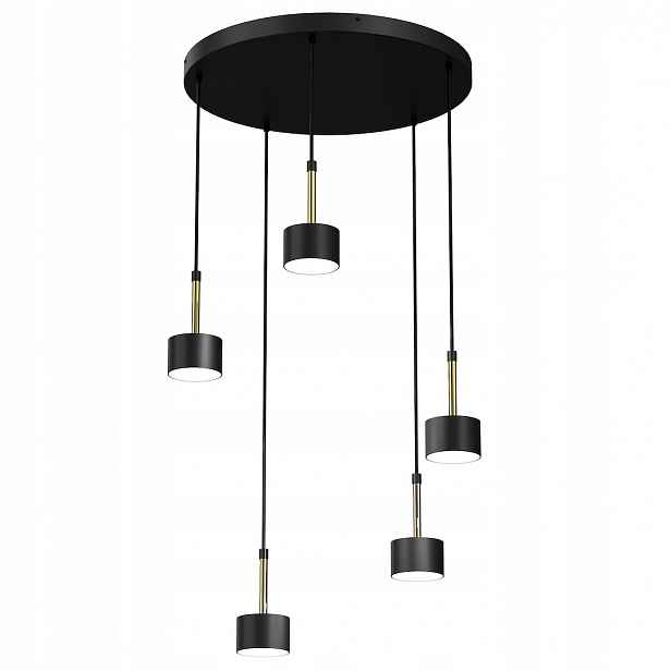 Milagro Arena MLP7763 Závěsná lampa Černá Zlatá Nastavitelná 5xGX53 Kov