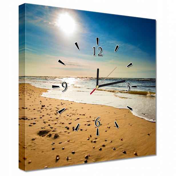 Nástěnné hodiny 40x40 Krásný výhled na pláž