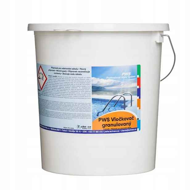 Pws Vločkovač granulovaný 10kg bazénová chemie