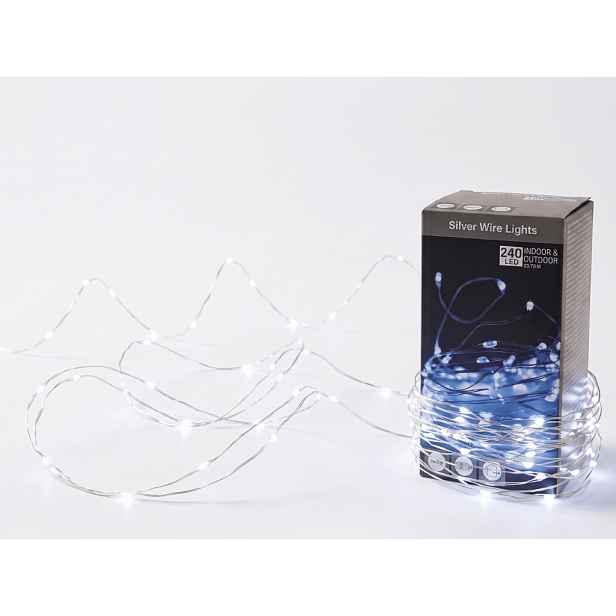 Světlený řetěz 240 LED venkovní/vnitřní 23,9 m, bílá