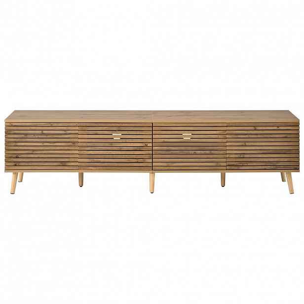 Urban Meuble TV STOLEK se 4 dvířky a kabelovým průchodem, přírodní, 180 cm