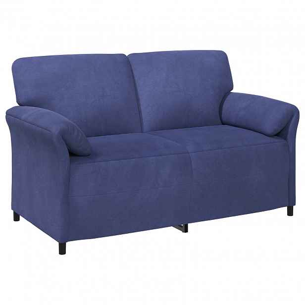 vidaXL Sofa pro dvě osoby Policová modrá 158 x 83 x 95 cm Samet