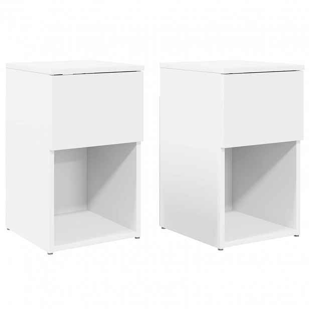 vidaXL Zásuvka pod postel 2 ks Bílá 29 x 31,5 x 49 cm Kompozitní dřevo