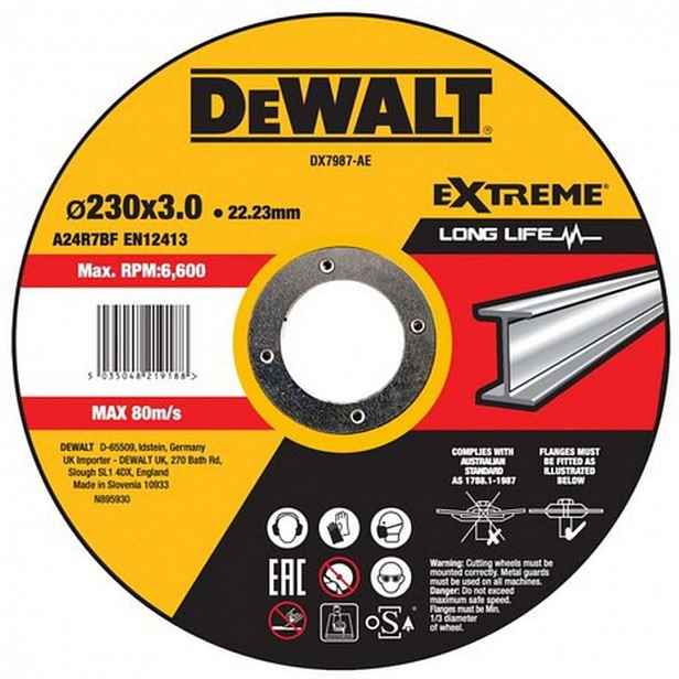 DeWALT - Řezný kotouč na kov 230x22,2 mm DX7987-AE