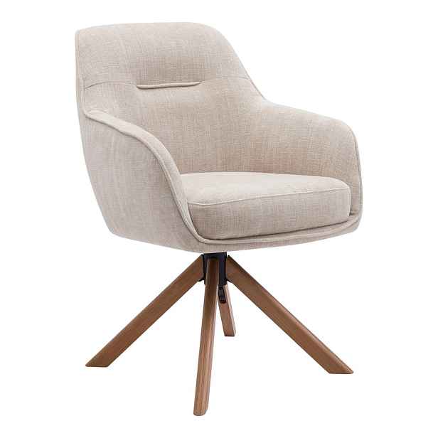 Krémová čalouněná jídelní křesla v sadě 2 ks Avola – Unique Furniture