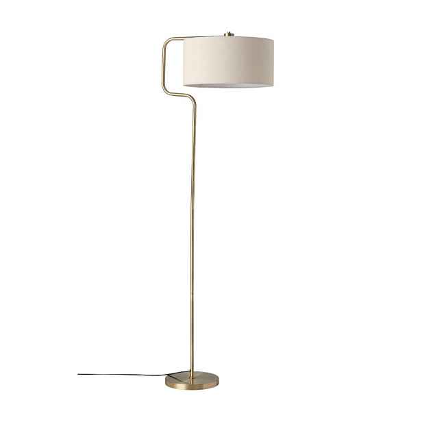 Krémová/v mosazné barvě látková stojací lampa (výška 160 cm) Josho – Ellos Home